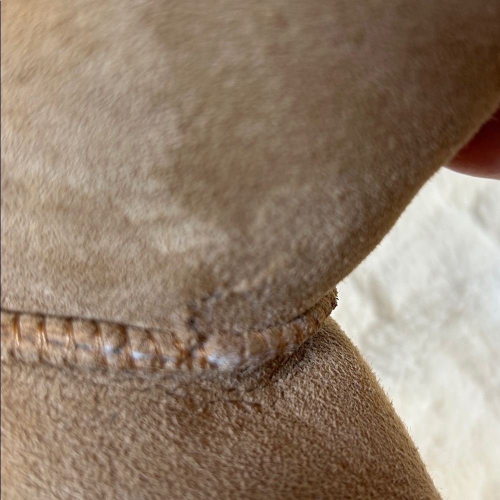 UGG Tan Shearling Boots with Ribbon Accents size 7 - Picture 9 of 9